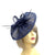 Ruched Sinamay Fan Style Navy Fascinator Hat-Fascinators Direct