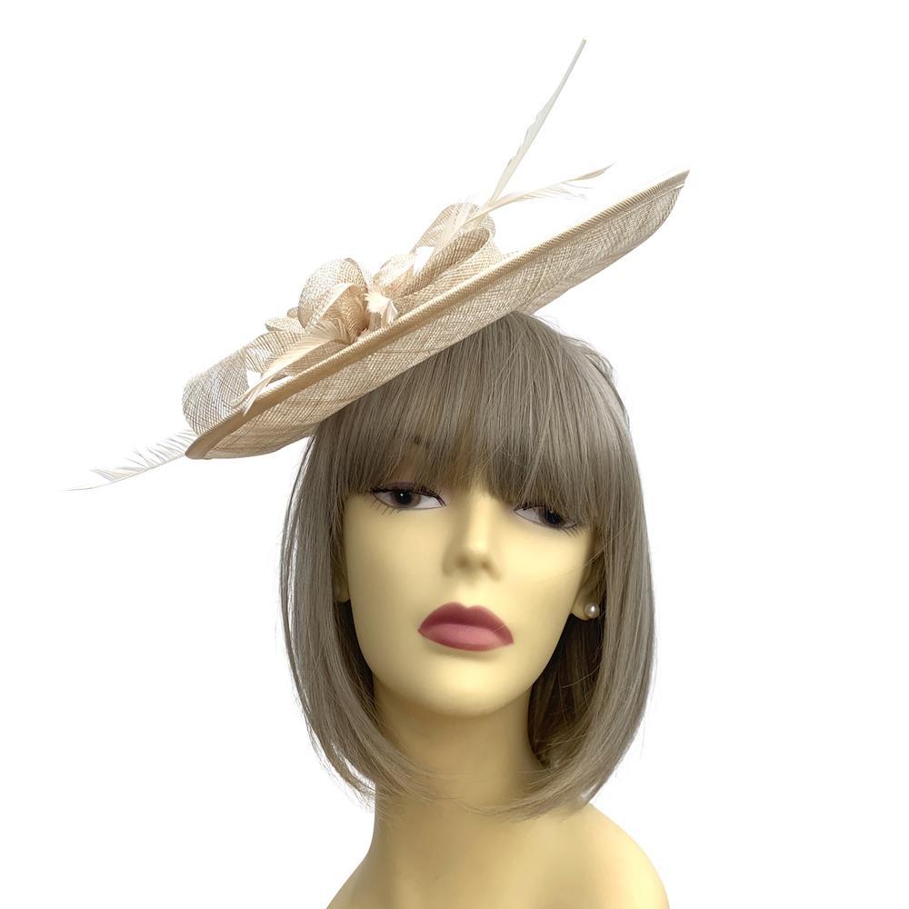 Beige sale occasion hat