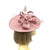 Saucer Style Dusky Pink Fascinator Hat with Rose & Ribbons-Fascinators Direct