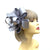 Silver Fascinator with Satin & Sinamay Flower & Feathers-Fascinators Direct