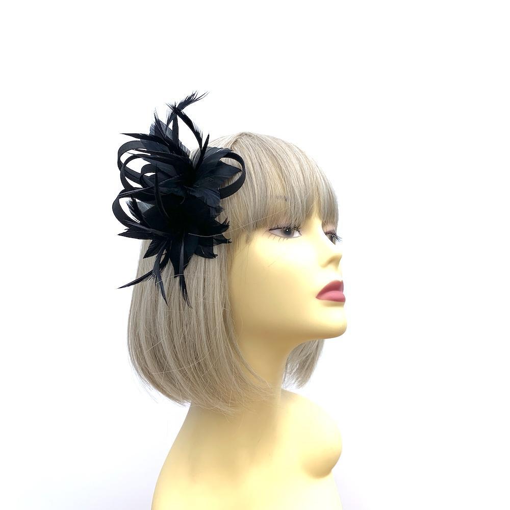 Black Funeral Hats Funeral Fascinators with Black Veil / Birdcage