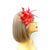 Small Coral Fascinator Clip with Feathers & Loops-Fascinators Direct