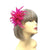 Small Fuschia Fascinator Clip with Feathers & Sinamay Loops-Fascinators Direct