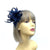 Small Navy Fascinator Clip with Feathers & Sinamay Loops-Fascinators Direct