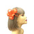 Small Orange Fascinator Hair Clip with Satin Loops & Feathers-Fascinators Direct