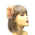 Small Peach Fascinator Clip with Bow & Flower-Fascinators Direct