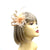 Small Peach Fascinator Clip with Feathers & Sinamay Loops-Fascinators Direct
