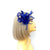 Small Royal Blue Fascinator Clip with Feathers & Loops-Fascinators Direct
