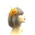Small Sinamay Flower Mustard Fascinator Hair Clip-Fascinators Direct