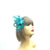 Small Turquoise Fascinator Clip with Feathers & Loops-Fascinators Direct