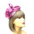 Taffy Pink Flower Fascinator with Looped Ribbons & Wispy Feathers-Fascinators Direct