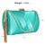 Turquoise Box Clutch Bag with Tassel-Fascinators Direct