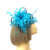 Turquoise Feather Fascinator with Sinamay Loops-Fascinators Direct