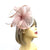 Twisted Sinamay Nude Pink Fascinator Hat with Feather Flower-Fascinators Direct