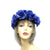 Vintage Blue Flower Crown Hair Garland-Fascinators Direct