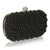 Vintage Deco Pearl Beaded Clutch Bag - Black-Fascinators Direct