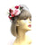 Vintage Garden Pink & Fuschia Floral Fascinator Hat with Veil-Fascinators Direct