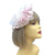 White & Blush Pink Pillbox Fascinator with Embroidered Detail-Fascinators Direct