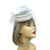 White & Cream Poppy Pillbox Fascinator Hat with Veil-Fascinators Direct