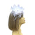 White Flower Fascinator with White Feathers-Fascinators Direct