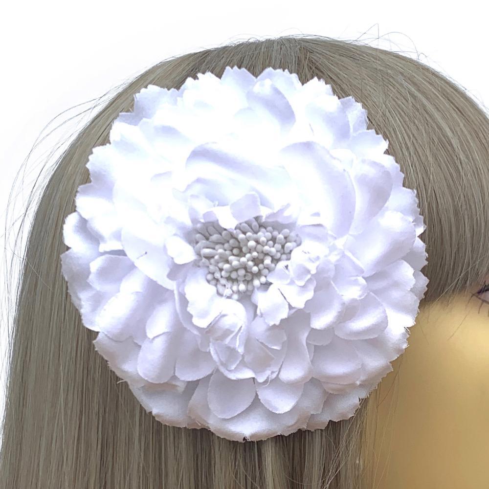 White flower hair on sale clip