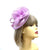 Wispy Feather & Twisted Sinamay Lilac Disc Fascinator-Fascinators Direct